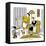 Hazel Cartoon-Ted Key-Framed Stretched Canvas