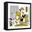 Hazel Cartoon-Ted Key-Framed Stretched Canvas