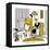 Hazel Cartoon-Ted Key-Framed Stretched Canvas