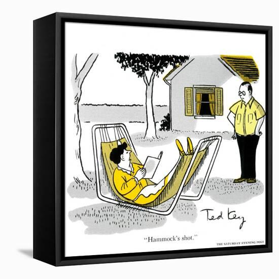 Hazel Cartoon-Ted Key-Framed Stretched Canvas