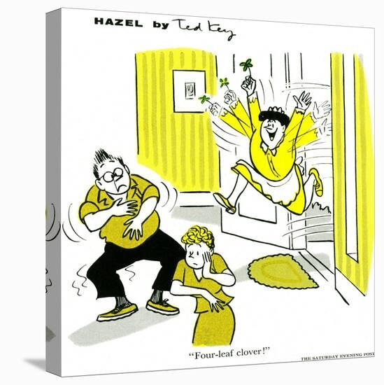 Hazel Cartoon-Ted Key-Stretched Canvas