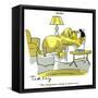 Hazel Cartoon-Ted Key-Framed Stretched Canvas