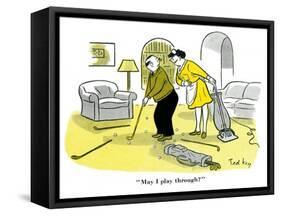 Hazel Cartoon-Ted Key-Framed Stretched Canvas