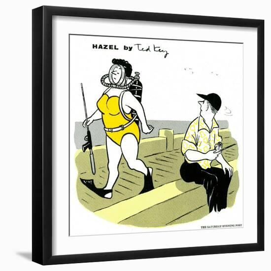 Hazel Cartoon-Ted Key-Framed Premium Giclee Print