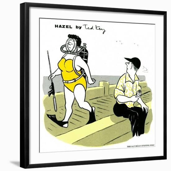 Hazel Cartoon-Ted Key-Framed Giclee Print