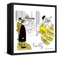 Hazel Cartoon-Ted Key-Framed Stretched Canvas