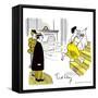 Hazel Cartoon-Ted Key-Framed Stretched Canvas