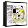 Hazel Cartoon-Ted Key-Framed Stretched Canvas