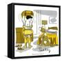 Hazel Cartoon-Ted Key-Framed Stretched Canvas