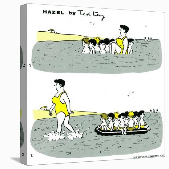 Hazel Cartoon-Ted Key-Stretched Canvas