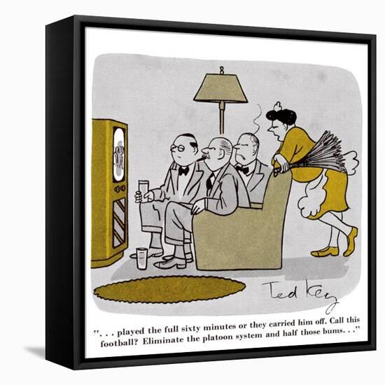 Hazel Cartoon-Ted Key-Framed Stretched Canvas