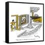 Hazel Cartoon-Ted Key-Framed Stretched Canvas