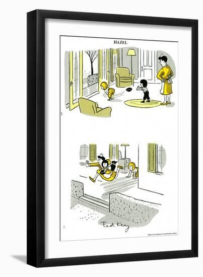 Hazel Cartoon-Ted Key-Framed Premium Giclee Print