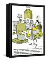 Hazel Cartoon-Ted Key-Framed Stretched Canvas