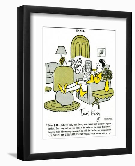 Hazel Cartoon-Ted Key-Framed Premium Giclee Print