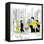 Hazel Cartoon-Ted Key-Framed Stretched Canvas