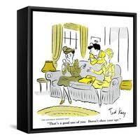 Hazel Cartoon-Ted Key-Framed Stretched Canvas