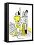 Hazel Cartoon-Ted Key-Framed Stretched Canvas