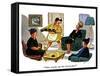 Hazel Cartoon-Ted Key-Framed Stretched Canvas