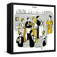 Hazel Cartoon-Ted Key-Framed Stretched Canvas