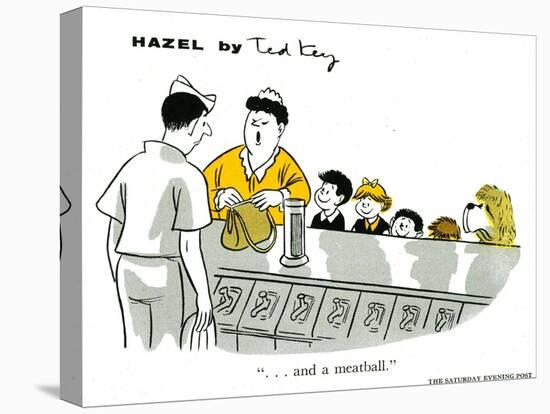 Hazel Cartoon-Ted Key-Stretched Canvas