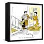 Hazel Cartoon-Ted Key-Framed Stretched Canvas