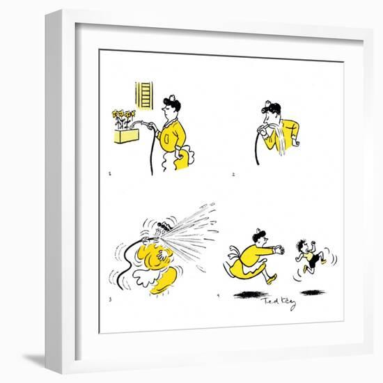 Hazel Cartoon-Ted Key-Framed Giclee Print