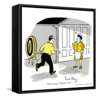 Hazel Cartoon-Ted Key-Framed Stretched Canvas