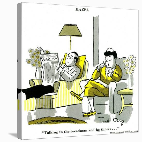 Hazel Cartoon-Ted Key-Stretched Canvas