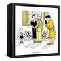 Hazel Cartoon-Ted Key-Framed Stretched Canvas