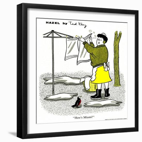 Hazel Cartoon-Ted Key-Framed Premium Giclee Print