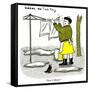 Hazel Cartoon-Ted Key-Framed Stretched Canvas