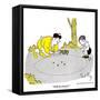 Hazel Cartoon-Ted Key-Framed Stretched Canvas