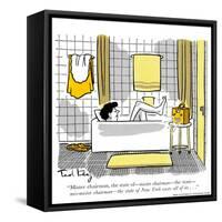 Hazel Cartoon-Ted Key-Framed Stretched Canvas