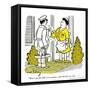 Hazel Cartoon-Ted Key-Framed Stretched Canvas