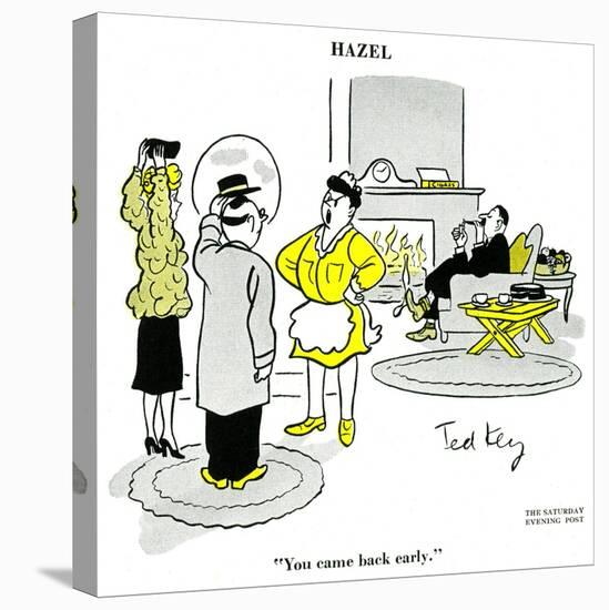 Hazel Cartoon-Ted Key-Stretched Canvas