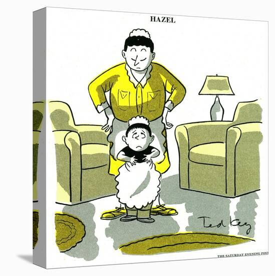 Hazel Cartoon-Ted Key-Stretched Canvas