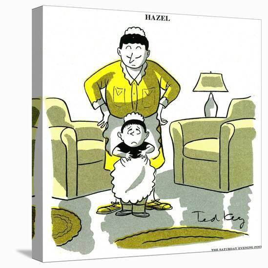 Hazel Cartoon-Ted Key-Stretched Canvas