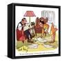 Hazel Cartoon-Ted Key-Framed Stretched Canvas