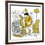 Hazel Cartoon-Ted Key-Framed Giclee Print