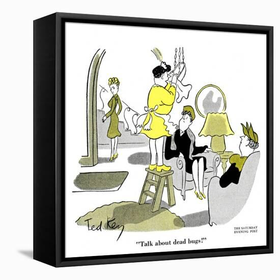 Hazel Cartoon-Ted Key-Framed Stretched Canvas