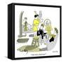 Hazel Cartoon-Ted Key-Framed Stretched Canvas