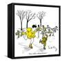 Hazel Cartoon-Ted Key-Framed Stretched Canvas