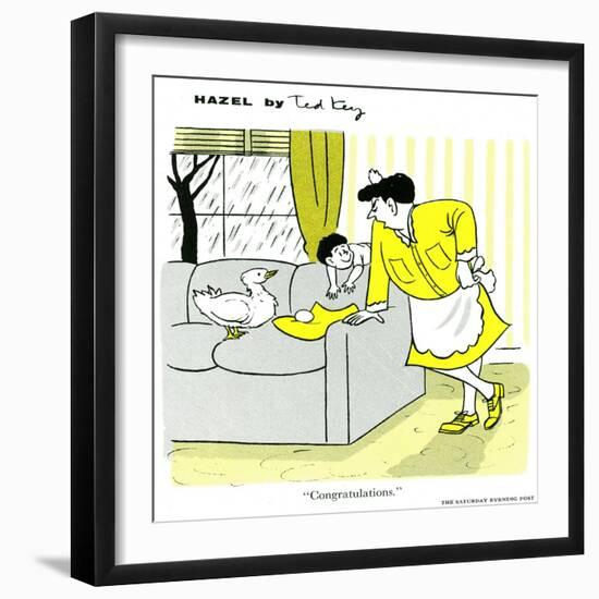 Hazel Cartoon-Ted Key-Framed Premium Giclee Print