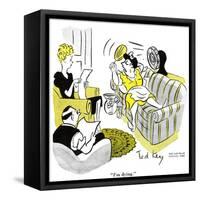 Hazel Cartoon-Ted Key-Framed Stretched Canvas