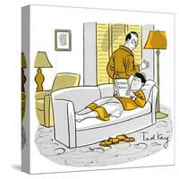 Hazel Cartoon-Ted Key-Stretched Canvas