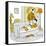 Hazel Cartoon-Ted Key-Framed Stretched Canvas