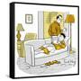 Hazel Cartoon-Ted Key-Framed Stretched Canvas