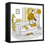 Hazel Cartoon-Ted Key-Framed Stretched Canvas