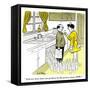 Hazel Cartoon-Ted Key-Framed Stretched Canvas